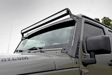Load image into Gallery viewer, Rough Country LED Light | Windshield Mnt | 50" Black Dual Row | Amber DRL | Jeep Wrangler JK (07-18) 70504BLDRLA - Install...