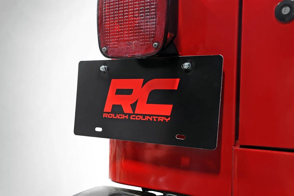 Rough Country License Plate Adapter | Jeep Wrangler TJ (97-06)/Wrangler Unlimited (04-06) 10510 - Installation View