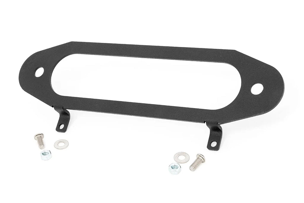 Rough Country License Plate Mnt | Hawse Fairlead RS138 - Mounting View