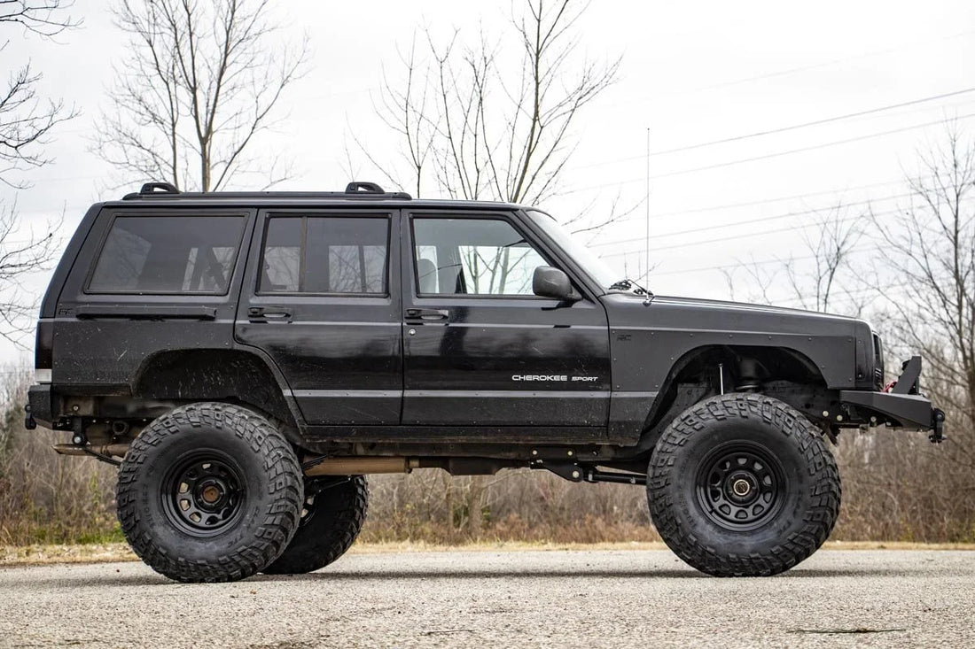 Rough Country Lower Door Armor | 4 Door | Jeep Cherokee XJ 2WD/4WD (1984-2001) 10582 - Back View