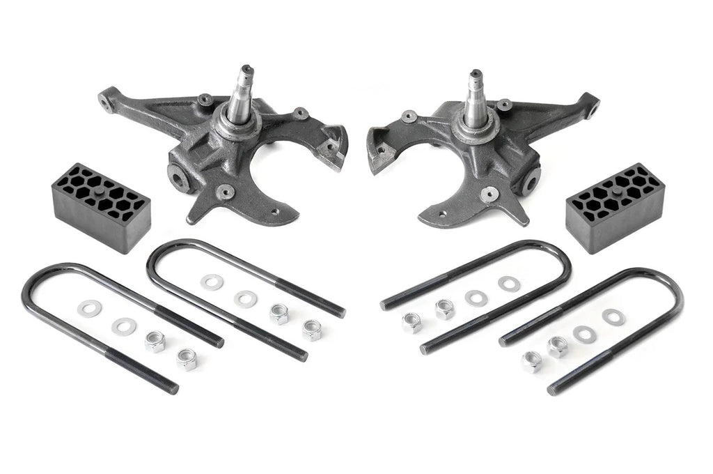 Rough Country Lowering Kit | 2 Inch FR | 2.5 Inch RR | Chevy/GMC Blazer/S10 Truck/S15 Jimmy (82-03) 724 - Kit Contents
