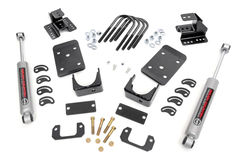 Rough Country Lowering Kit | Str Drop | 2"FR | 4"RR | Chevy/GMC 1500 (07-15) 72330 - Main Product View