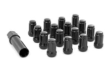 Load image into Gallery viewer, Rough Country Lug Nut Set | M12x1.5 | 16 Qty | Splined | Black - Main Product View