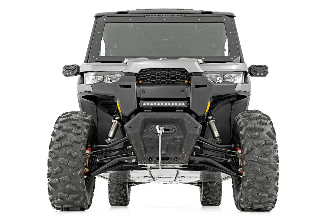 Rough Country M1 Front Coil Over Shocks | Ride Height Adjust | Can-Am Defender HD 5/HD 8/HD 9 301003 - Installation View