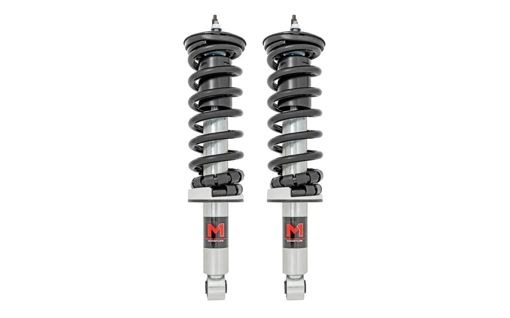 Rough Country M1 Loaded Strut Pair | 2.5 Inch | Nissan Frontier 4WD (2005-2024) 502098 - Front View