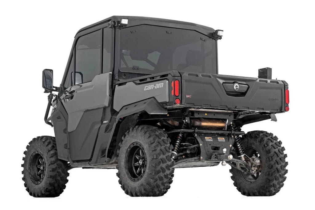 Rough Country M1 Rear Coil Over Shocks | Ride Height Adjust | Can-Am Defender MAX HD10 - Back View