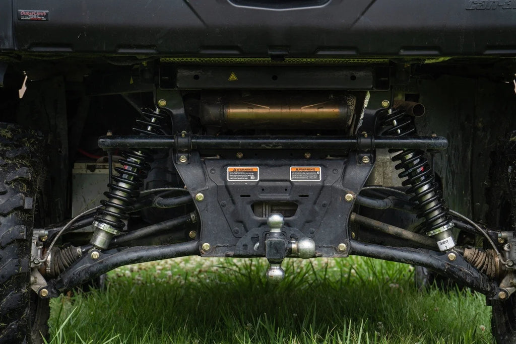 Rough Country M1 Rear Coil Over Shocks | Ride Height Adjust | Can-Am Defender MAX HD10 - Installation View