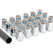 Load image into Gallery viewer, Rough Country M14 x 2.0 Lug Nut Set of 32 | Chrome | Open End 142032CHOE - Main Product View
