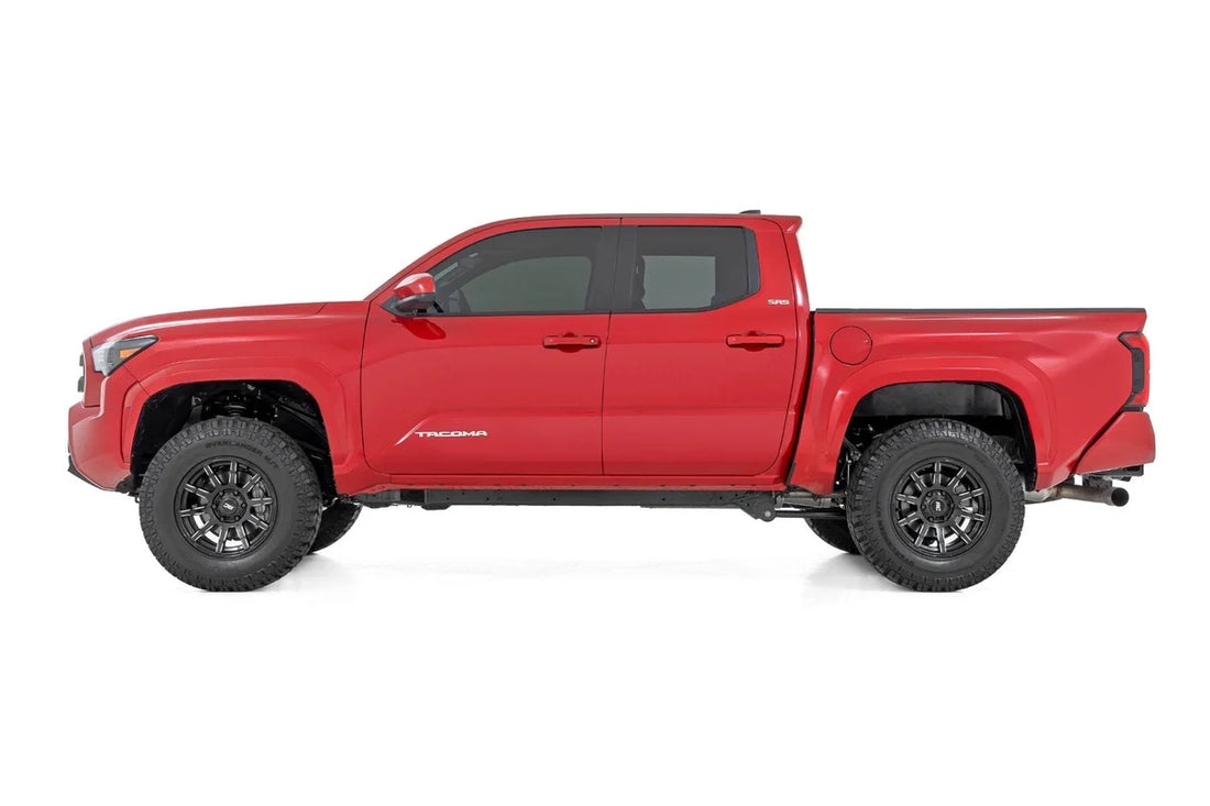 Rough Country M1R Reservoir Leveling Struts | Adjustable Height | Front | Toyota Tacoma (24-25) - Installation View