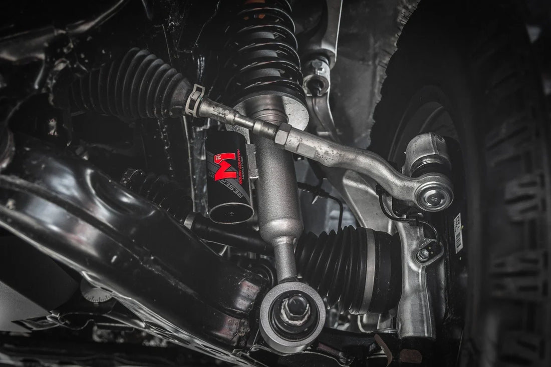 Rough Country M1R Reservoir Loaded Struts | Adjustable Height | Front | 3.5 Inch | Toyota 4Runner (2025) - Side View