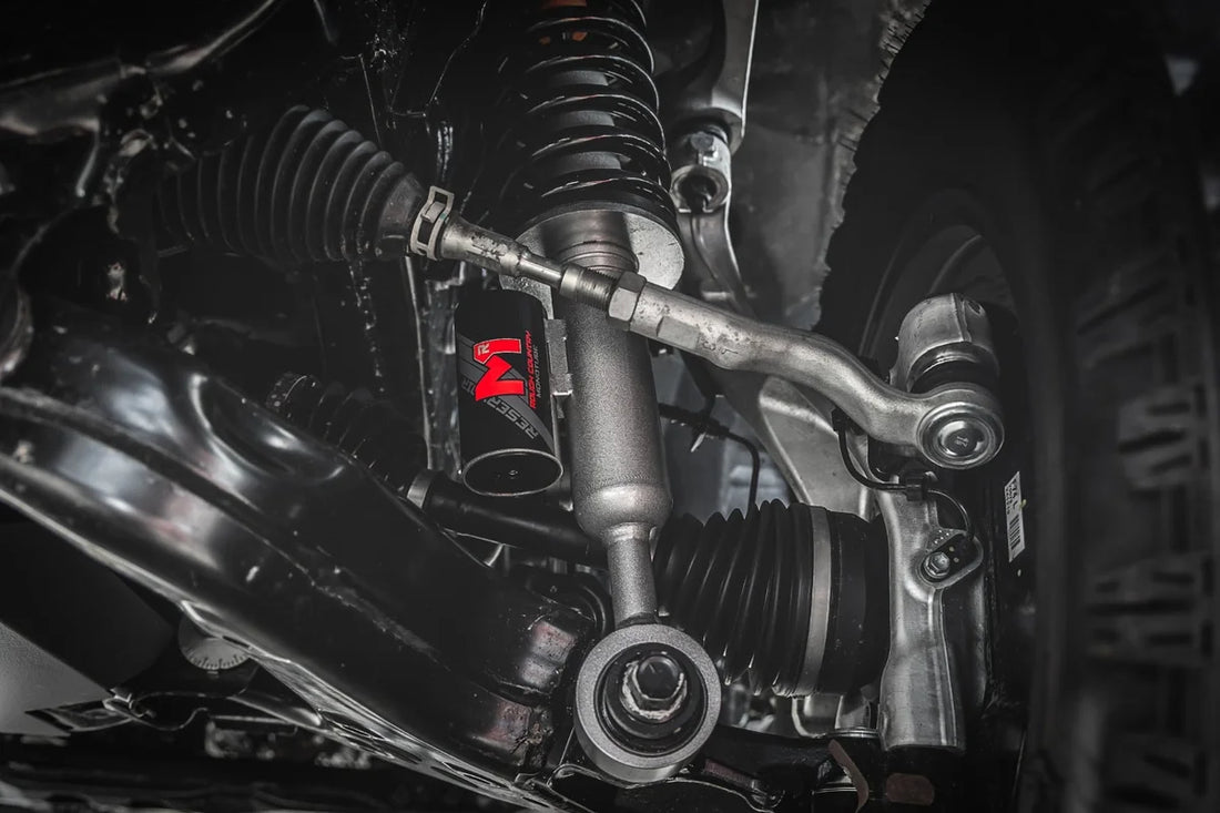 Rough Country M1R Reservoir Loaded Struts | Adjustable Height | Front | Leveling | Toyota 4Runner (25-26) 684198 - Side View