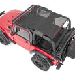 Load image into Gallery viewer, Rough Country Mesh Bikini Top Plus | Black | Jeep Wrangler TJ (97-06)/Wrangler YJ (92-95) 85106 - Top View