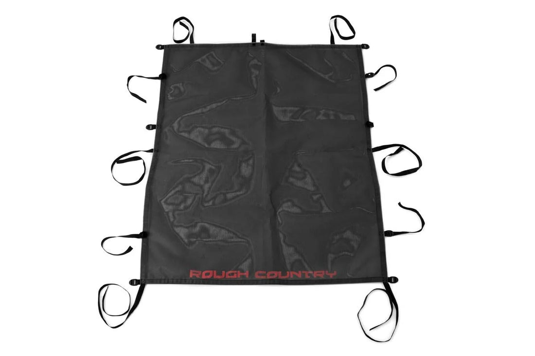 Rough Country Mesh Bikini Top Plus | Black | Jeep Wrangler TJ (97-06)/Wrangler YJ (92-95) 85106 - Top View