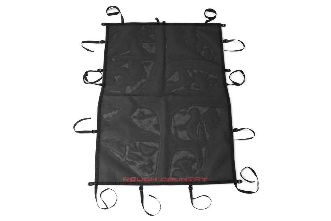 Rough Country Mesh Bikini Top Plus | Black | Jeep Wrangler Unlimited 2WD/4WD (2007-2018) 85110 - Top View