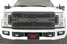 Load image into Gallery viewer, Rough Country Mesh Grille | 12" Dual Row LED | Black | Ford F-250/F-350 Super Duty (17-19) 70216 - Additional View 5