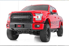 Load image into Gallery viewer, Rough Country Mesh Grille | 30" Dual Row LED | Black | Amber DRL | Ford F-150 (15-17) 70193BDA - Additional View 5