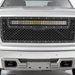 Load image into Gallery viewer, Rough Country Mesh Grille | 30" Dual Row LED | Black | GMC Sierra 1500 2WD/4WD (2014-2015) 70190 - Installation View