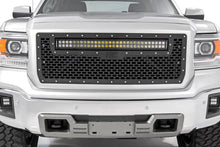 Load image into Gallery viewer, Rough Country Mesh Grille | 30" Dual Row LED | Black | GMC Sierra 1500 2WD/4WD (2014-2015) 70190 - Installation View