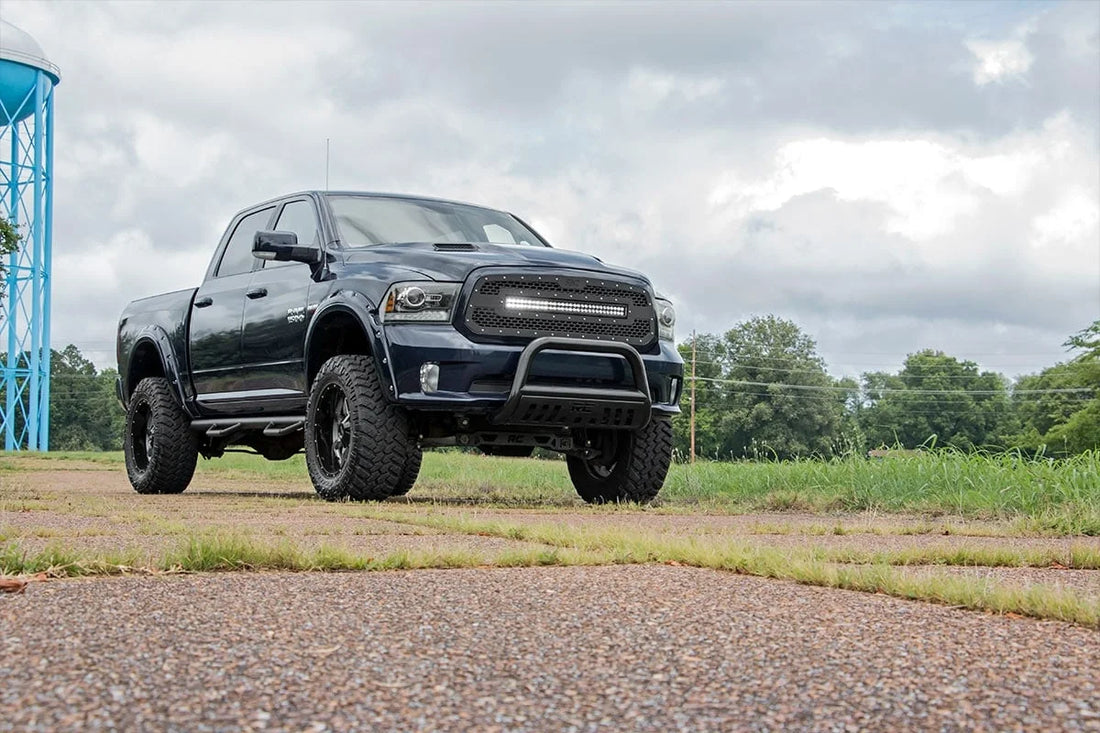 Rough Country Mesh Grille | 30" Dual Row LED | Black | Ram 1500 2WD/4WD (2013-2018 & Classic) 70199 - Additional View 6