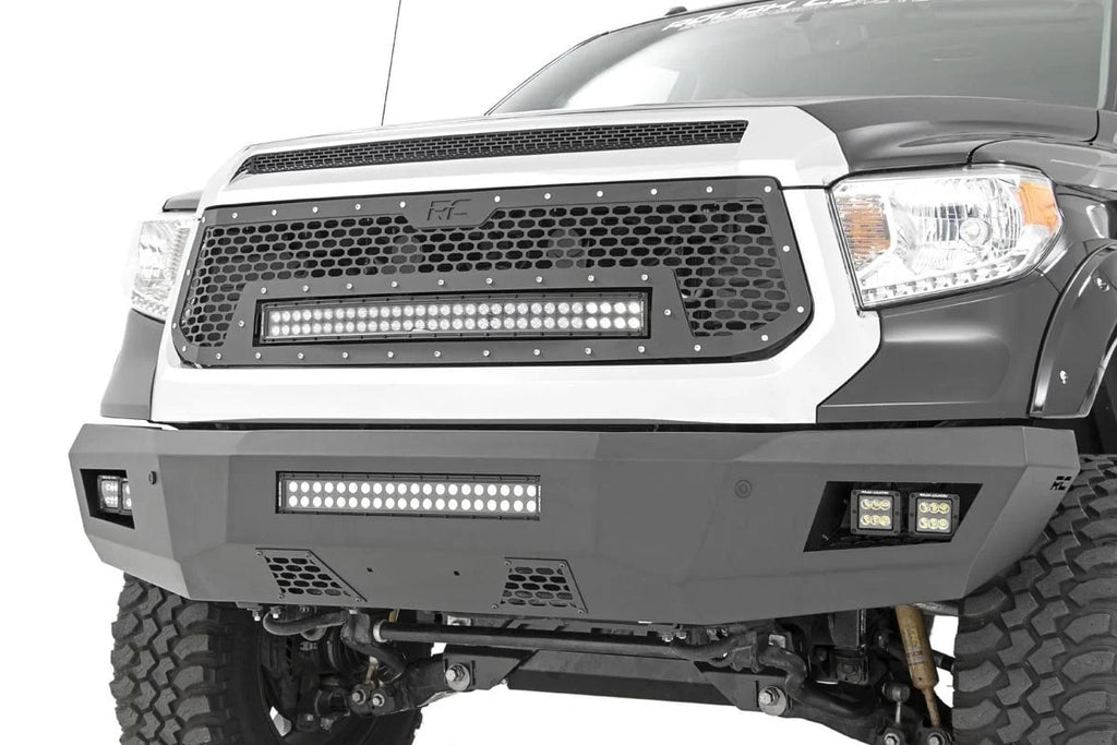 Rough Country Mesh Grille | 30" Dual Row LED | Black | Toyota Tundra 2WD/4WD (2014-2017) 70226 - Main Product View