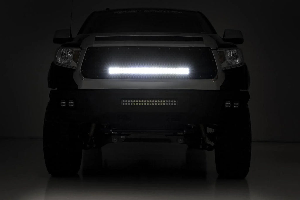 Rough Country Mesh Grille | 30" Dual Row LED | Black | Toyota Tundra 2WD/4WD (2014-2017) 70226 - Additional View 5