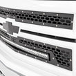 Load image into Gallery viewer, Rough Country Mesh Grille | 30" Single Row LED | Black | Chevy Silverado 1500 (14-15) 70103 - Installation View