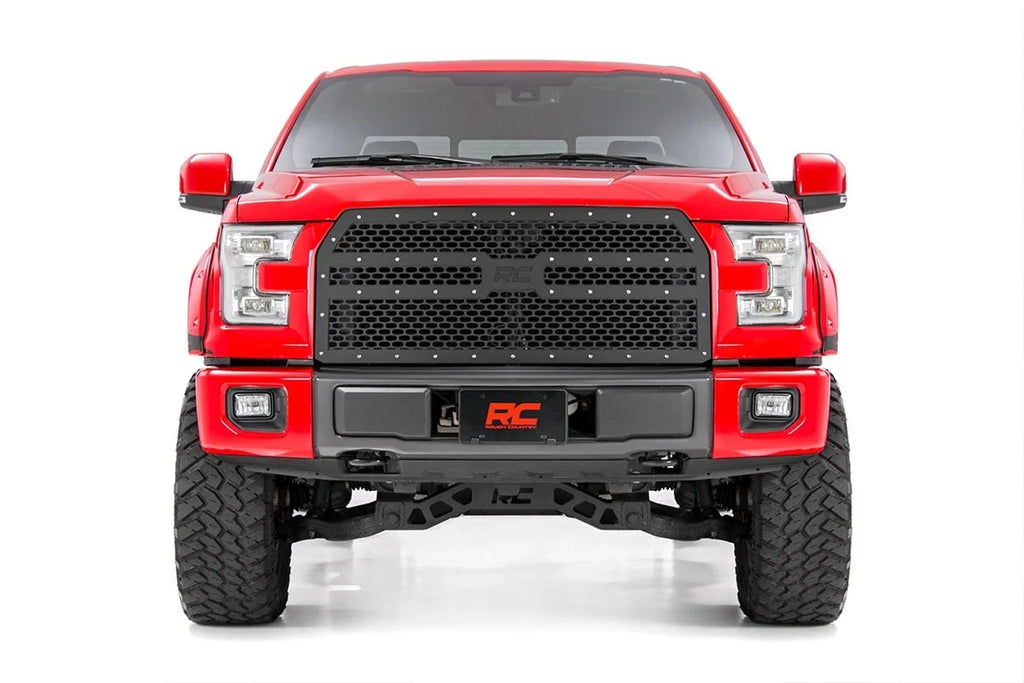 Rough Country Mesh Grille | Ford F-150 2WD/4WD (2015-2017) 70191 - Installation View