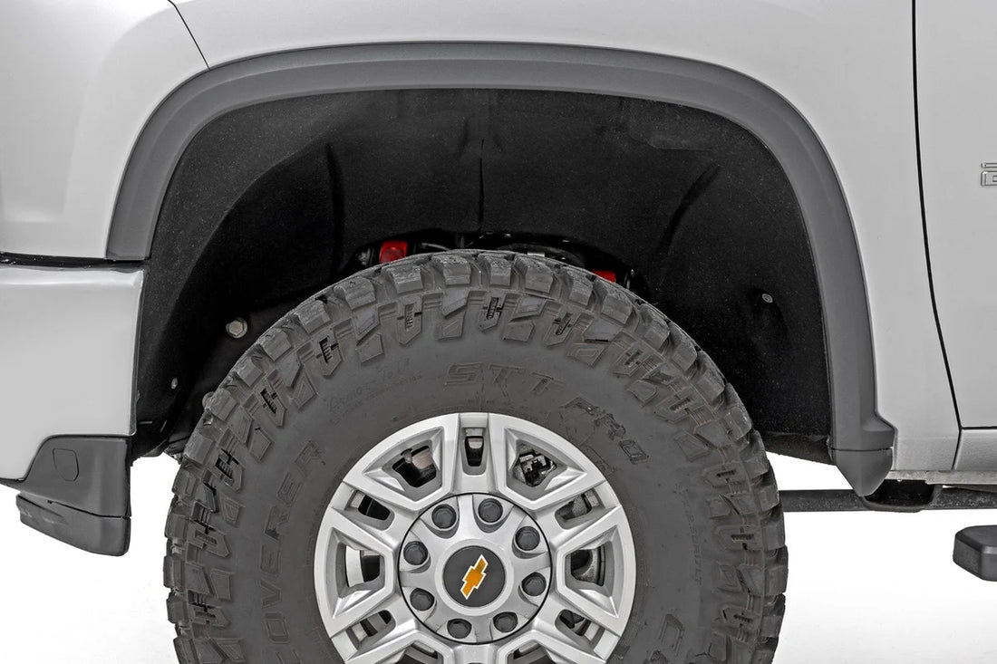 Rough Country Mud Flap Delete | Chevy Silverado 2500 HD/3500 HD 2WD/4WD (2020-2026) - Installation View