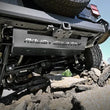 Load image into Gallery viewer, Rough Country Muffler Skid Plate | Jeep Wrangler JK/Wrangler Unlimited  (2007-2018) 779 - Installation View