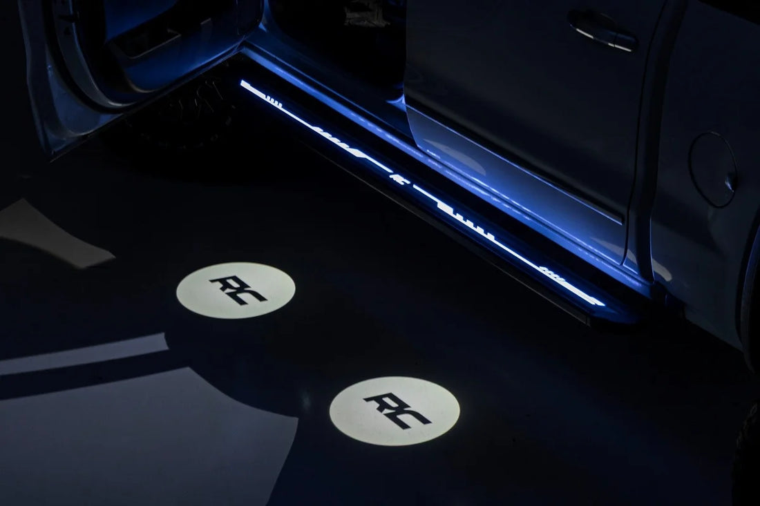Rough Country Multi-Color LED Running Boards | Crew Cab | Chevy/GMC 1500/2500HD/3500HD (07-19 & Classic) - Side View