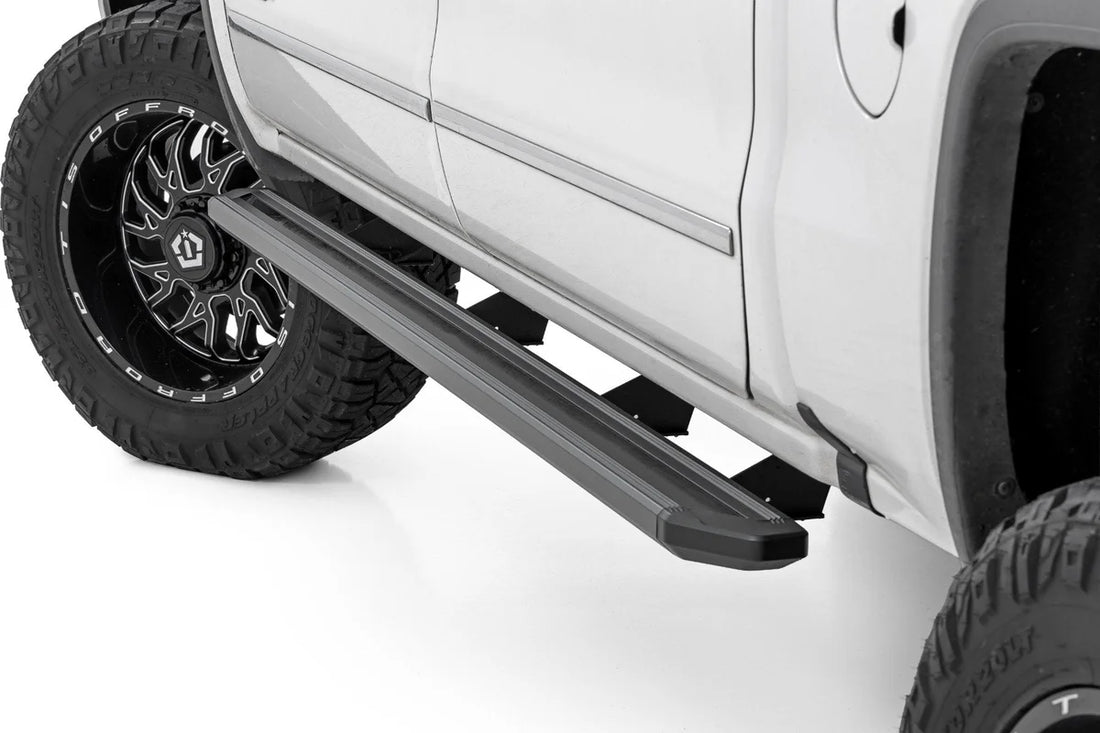 Rough Country Multi-Color LED Running Boards | Crew Cab | Chevy/GMC 1500/2500HD/3500HD (07-19 & Classic) - Back View