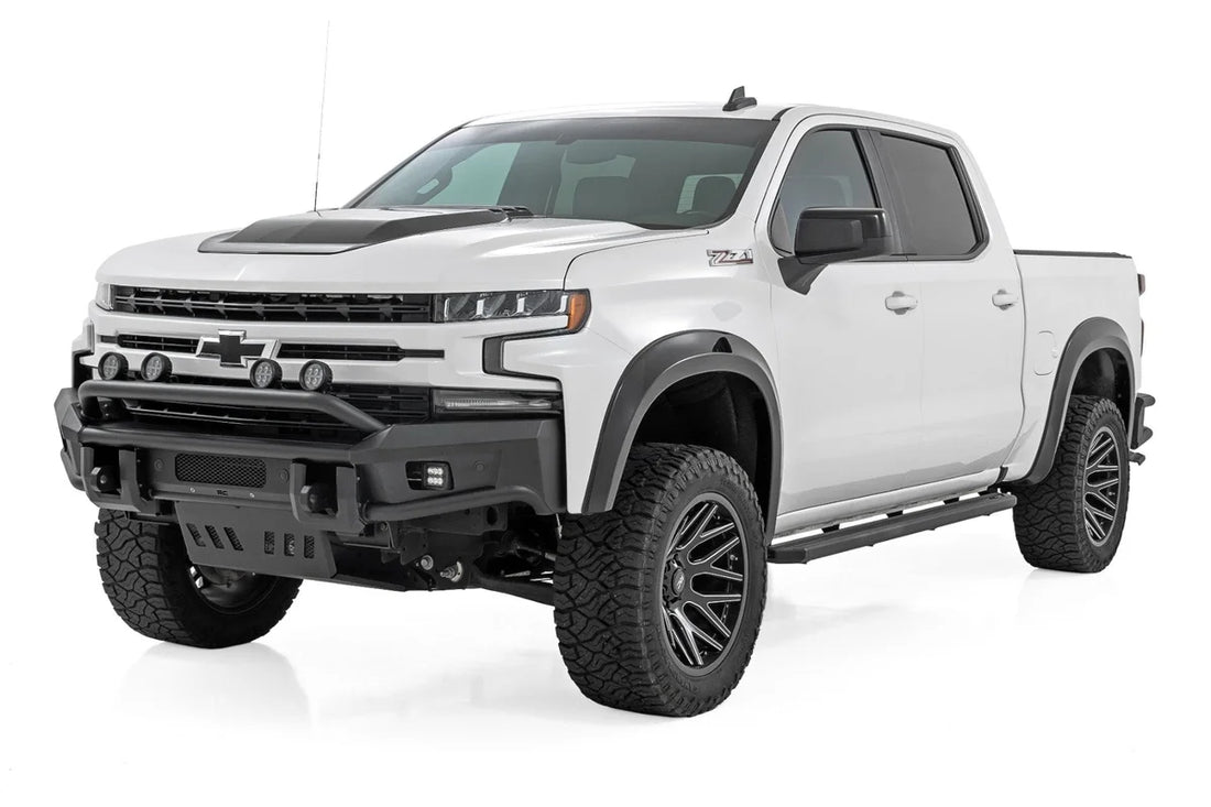 Rough Country Multi-Color LED Running Boards | Crew Cab | Chevy/GMC 1500/2500HD/3500HD (19-26 & Refresh) - Back View
