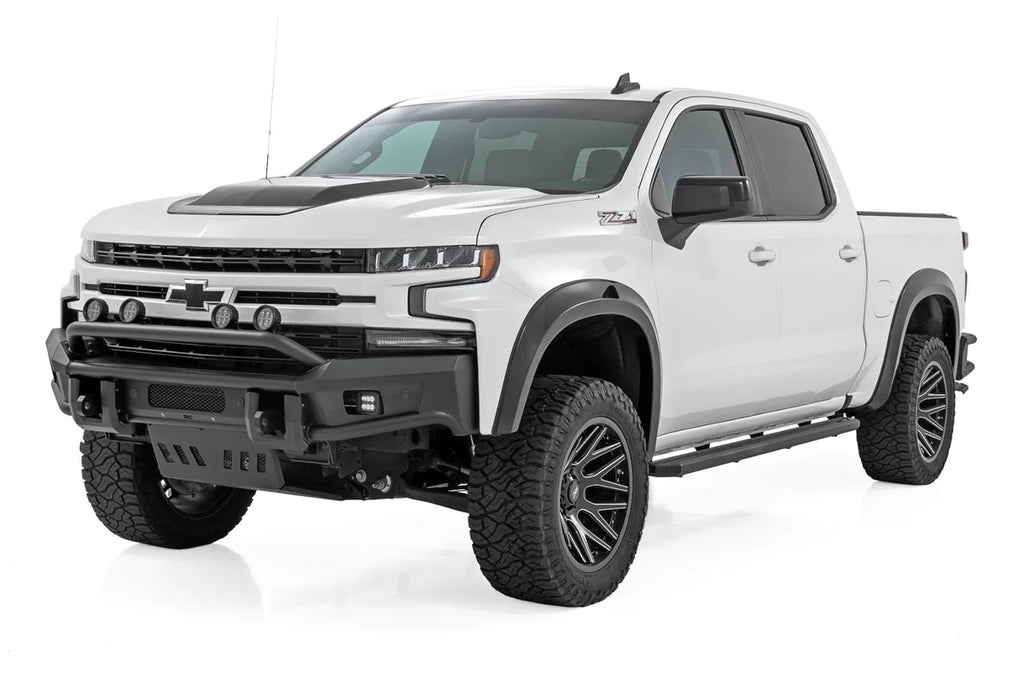 Rough Country Multi-Color LED Running Boards | Crew Cab | Chevy/GMC 1500/2500HD/3500HD (19-26 & Refresh) - Back View