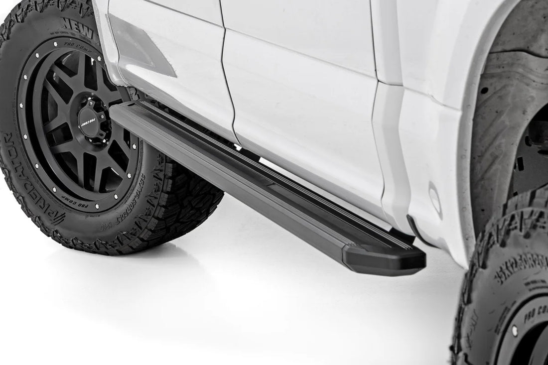 Rough Country Multi-Color LED Running Boards | Crew Cab | Ford F-150/Lightning/F-250/F-350/Raptor (15-26) - Side View