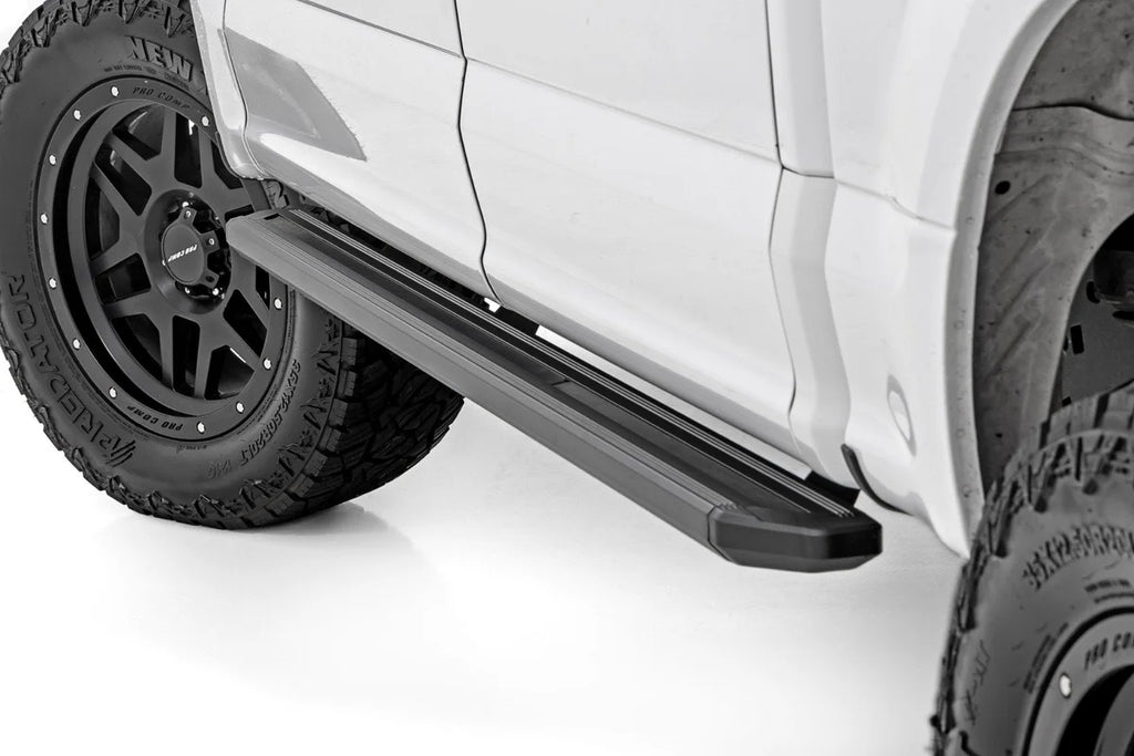 Rough Country Multi-Color LED Running Boards | Crew Cab | Ford F-150/Lightning/F-250/F-350/Raptor (15-26) - Side View