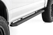 Load image into Gallery viewer, Rough Country Multi-Color LED Running Boards | Crew Cab | Ford F-150/Lightning/F-250/F-350/Raptor (15-26) - Installation View