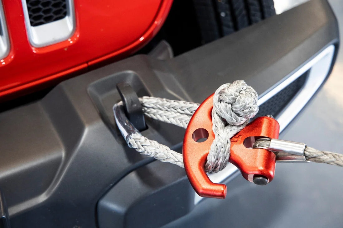 Rough Country Multi-Function Winch Cleat | Black RS175B - Installation View