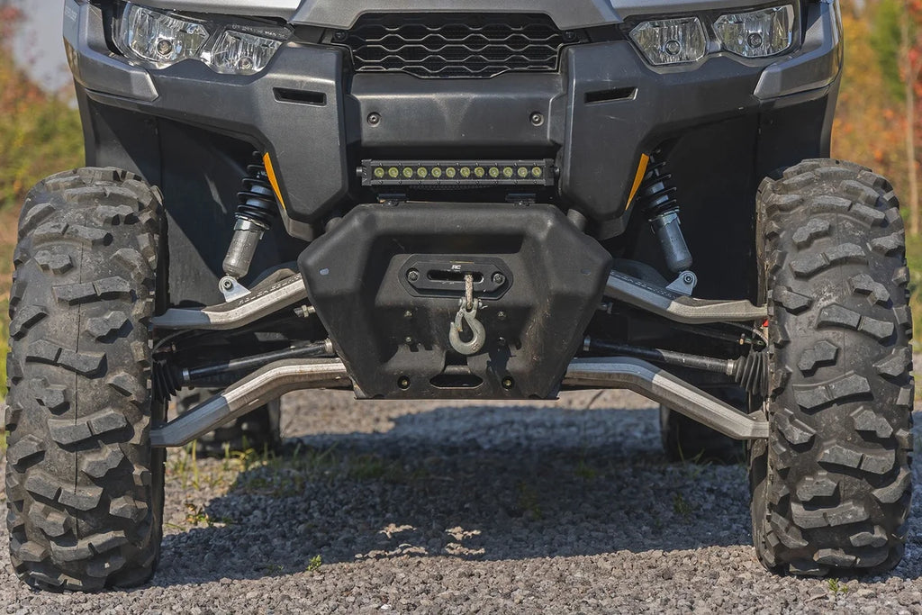 Rough Country N3 Front Coil Over Shocks | Stock | Can-Am Defender HD 5/HD 8/HD 9 - Installation View