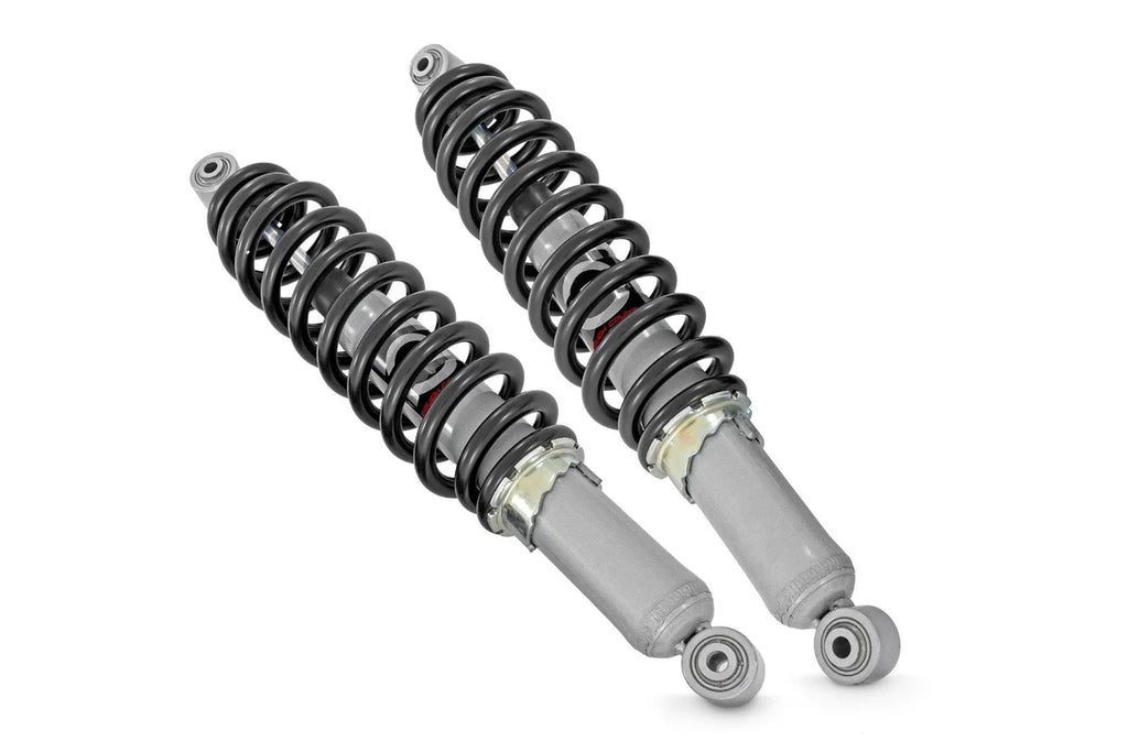 Rough Country N3 Rear Coil Over Shocks | Stock | Can-Am Defender HD 5/HD 8/HD 9 - Rear View