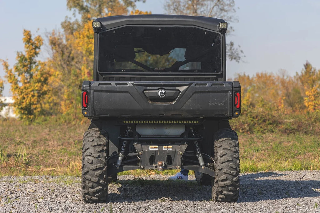 Rough Country N3 Rear Coil Over Shocks | Stock | Can-Am Defender HD 5/HD 8/HD 9 - Installation View