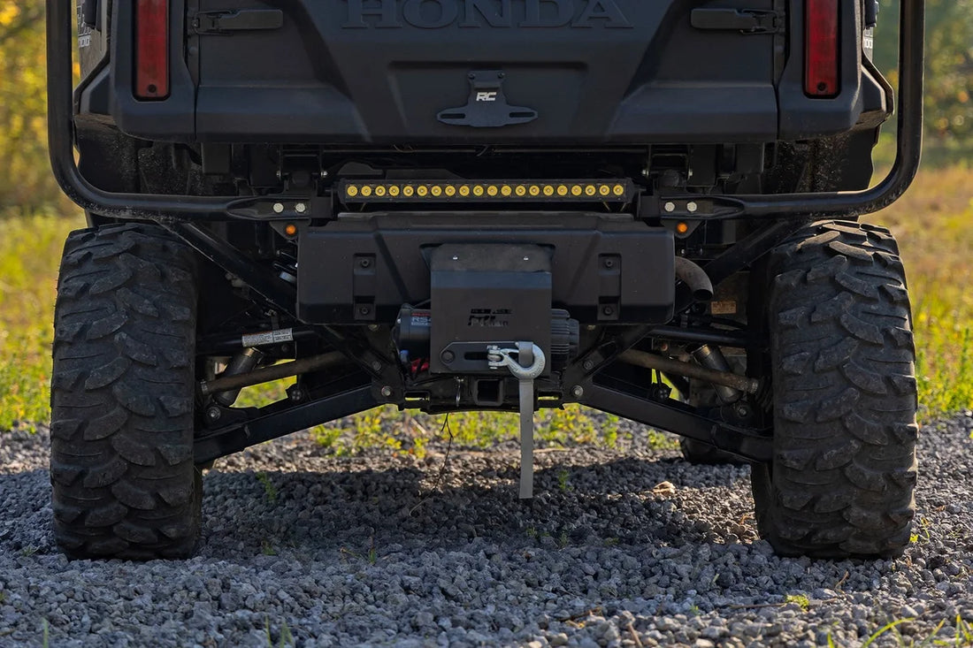 Rough Country N3 Rear Coil Over Shocks | Stock | Honda Pioneer 1000 - Installation View