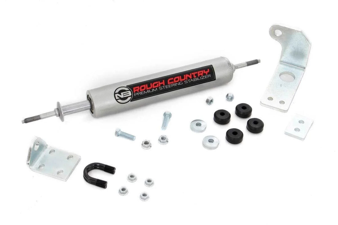 Rough Country N3 Steering Stabilizer | 0-5 Inch Lift | Ford F-150 4WD (1997-2003) 8734330 - Side View