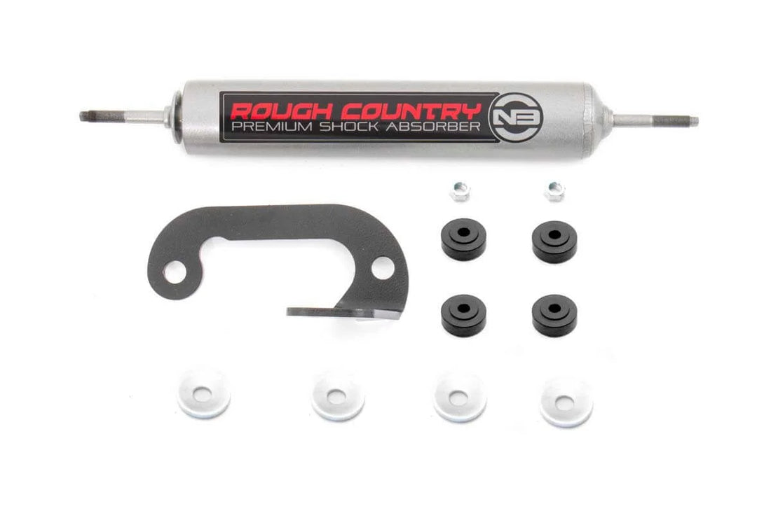 Rough Country N3 Steering Stabilizer | 8-lug Only | 6-Inch Lift | Chevy C2500/K2500 C3500/K3500 Truck (88-00) 8731230 - Ba...