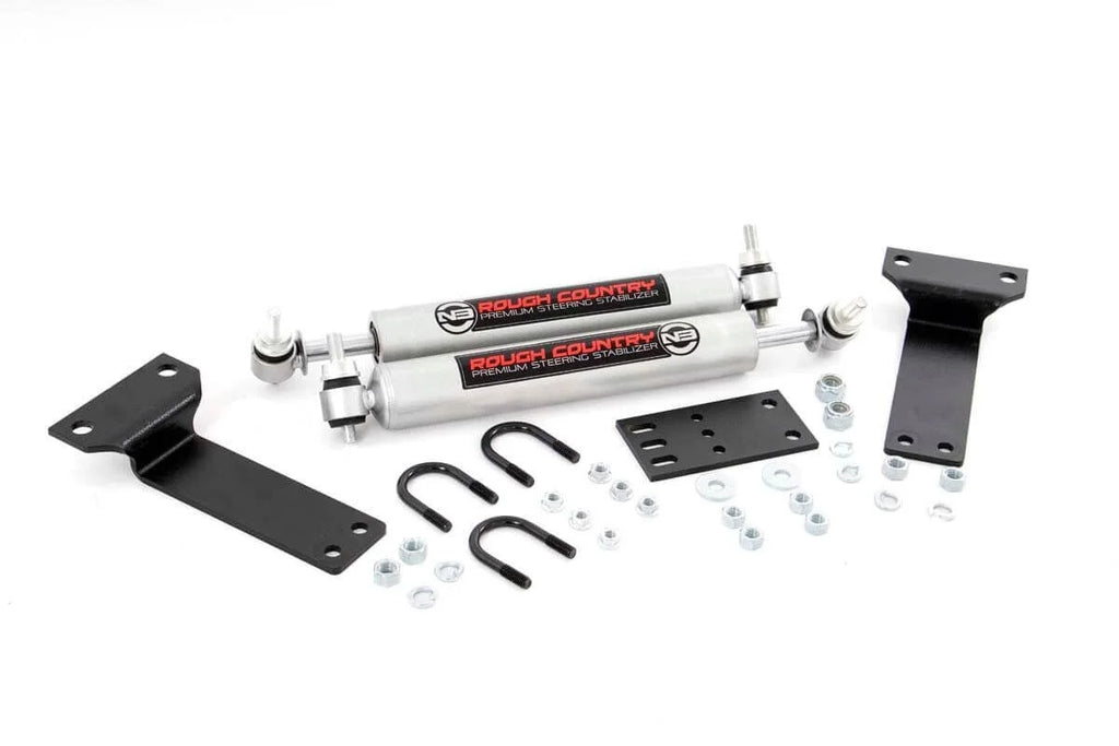 Rough Country N3 Steering Stabilizer | Dual | 2-8 Inch Lift | Ford Excursion (00-05)/Super Duty (99-04) 8749030 - Side View