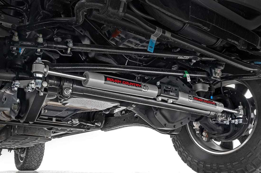 Rough Country N3 Steering Stabilizer | Dual | 2-8 Inch Lift | Ford F-250/F-350 Super Duty (05-24) 8749130 - Back View