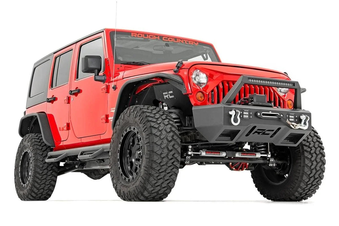 Rough Country N3 Steering Stabilizer | Dual | 2-8 Inch Lift | Jeep Wrangler JK/Wrangler Unlimited (07-18) 8734930 - Back View