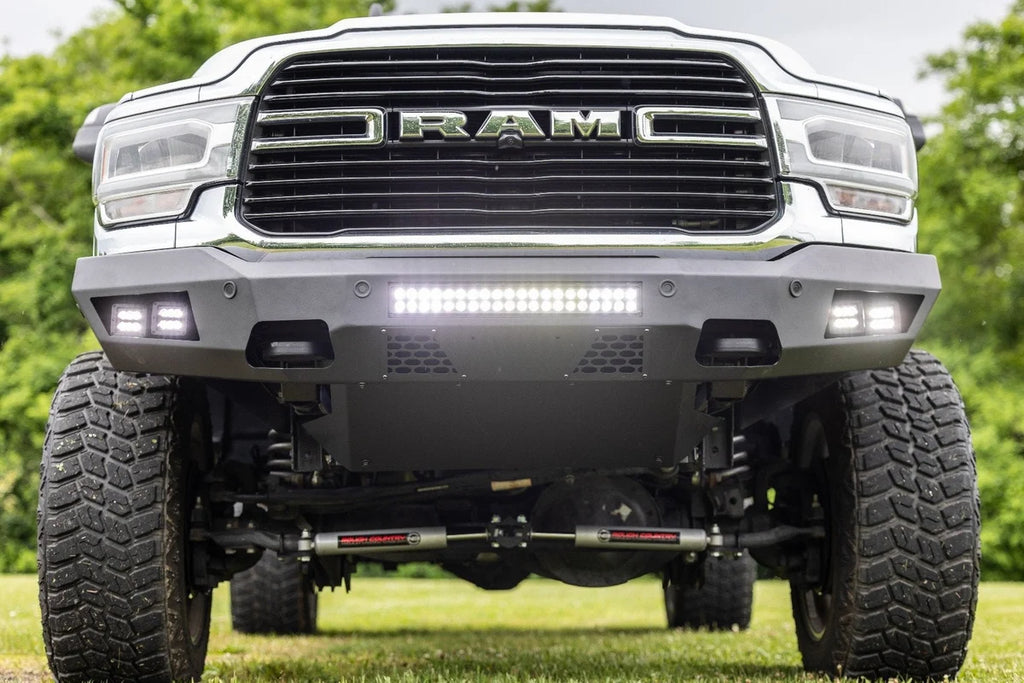 Rough Country N3 Steering Stabilizer | Dual | 2.5-8 Inch Lift | Ram 2500 (14-24)/3500 (13-24) 8749430 - Back View