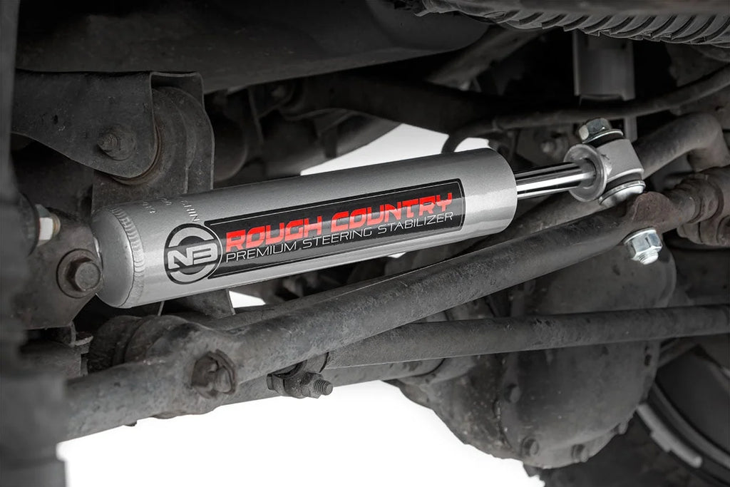 Rough Country N3 Steering Stabilizer | Multiple Makes & Models (Chevy/GMC/Jeep) 8731730 - Installation View
