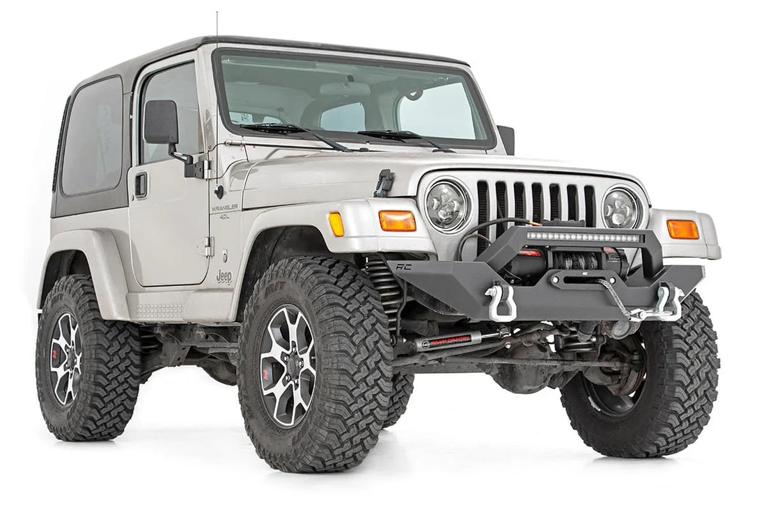 Rough Country N3 Steering Stabilizer | Multiple Makes & Models (Chevy/GMC/Jeep) 8731730 - Installation View