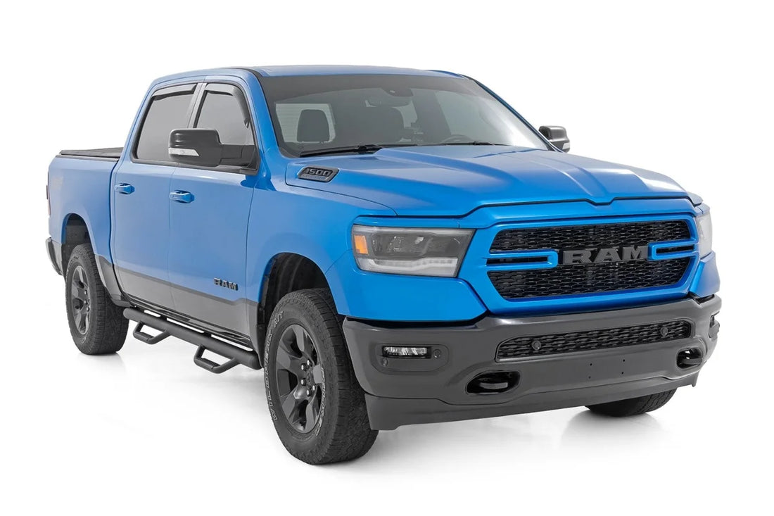 Rough Country Nerf Steps | Cab Length | Crew | 5'7" Bed | Ram 1500 (19-26)/1500 TRX (21-24) - Side View